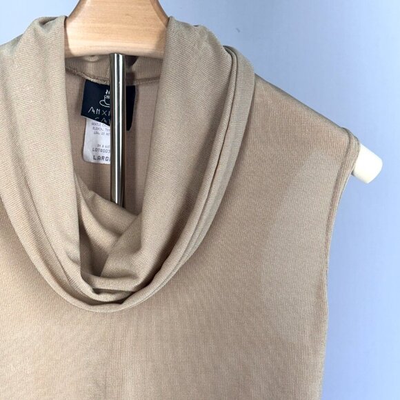 Vintage Anxiety Cafe Gold Cowl Neck Tank Top | Women's L | Elevated Basic - Picture 3 of 6